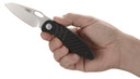 CRKT 5375 Trask 3.33 in Folding Plain Satin D2 Steel Blade/ Black GRN Handle Includes Pocket Clip, Knife