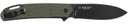 CRKT K542GKP Bona Fide 3.52 in Folding Modified Drop Point Plain Black PVD 4116 Stainless Steel Blade/OD Green Aluminum Handle Includes Pocket Clip, Knife