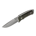 Woox BU.KNF001.08 Rock 62 4.25" Fixed Plain Black Mil-Spec Sleipner Steel Blade 4.75" Black Checkered Micarta Handle