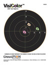 Champion 45824 VisiColor Bullseye Hanging, Pistol/, Rifle 8.50 in x 11 in Multi-Color Includes Pasters 10 Pack Paper Targets
