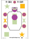 Action Target AGG100 Training A Girl & A Gun IDPA Silhouette Paper 23" x 35" Multi-Color 100 Per Box
