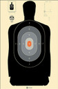 Action Target B27NCJA100 Qualification NC Criminal Justice Academy Silhouette Hanging 24 in x 45 in Black/Gray/White 100 Per Box Paper Targets