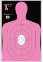 Action Target B27ENPT100 Shoot For The Cure Breast Cancer Target Silhouette Paper 23" x 35" Pink 100 Per Box