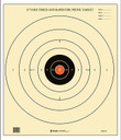 Action Target B8POC100 Timed/Rapid Fire Bullseye Paper 25 yds 21" x 24" Black/White 100 Per Box