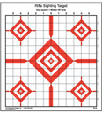 Action Target SI13100 Advanced Rifle Sighting Diamond Paper 100 yds Rifle 14" x 15" Red/White 100 Per Box