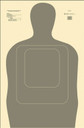 Action Target TQ15GRAY100 Standard Silhouette Paper Hanging 24" x 45" Gray/White 100 Per Box