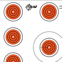 EZ-Aim 15245 Indoor SPOT Hanging 12 in x 12 in Orange/White 13 Per Pkg Paper Targets