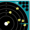 Girls With Guns 15279 Splash Self-Adhesive Paper Bright Yellow Bullseye 5 Pack Includes Pasters