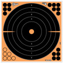 EZ-Aim 15317 Splash Reactive Target Self-Adhesive Paper Black/Orange Bullseye Includes Pasters 5 Pack