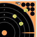 EZ-Aim 15317 Splash Reactive Target Self-Adhesive Paper Black/Orange Bullseye Includes Pasters 5 Pack