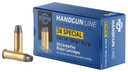 PPU PPH38SH 38Special 158gr Semi Wadcutter Hollow Point 50 Per Box/10 Case Centerfire, Handgun Ammunition