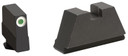 AmeriGlo GL491 Optic Compatible Sight Set for Glock 3XL Tall Green Tritium White Outline Front Sight-Black Rear Sight