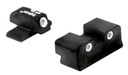 Trijicon 600988 Bright & Tough Night Sights- FN509 Black | Green Tritium White Outline Front Sight Green Tritium White Outline Rear Sight