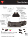Trijicon 601032 Fiber Sights- Smith & Wesson M&P/ M&P 2.0 Black | Red Fiber Optic Front Sight Front Sight Black Rear Sight