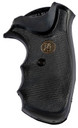 Pachmayr 03249 Gripper Grip Checkered Black Rubber with Finger Grooves for S&W J Frame with Round Butt