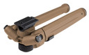Magpul MAG951FDE Bipod made of Aluminum with FDE Finish, ARMS 17S-Style Attachment, 6.80-10.30 in Vertical Adjustment & Rubber Feet for AR-Platform