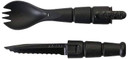 Ka-Bar 9909 Spork/, Knife Black Creamid 2.50 in Serrated 6.88 in Long