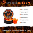 Pyro Putty PP2OZS Pyro Putty Summer Blend Orange 2 oz Putty