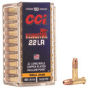 CCI 0047 Velocitor 22LR 40gr Copper Plated Hollow Point 50 Per Box/100 Case Rimfire Ammunition
