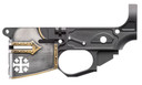Spikes STLB600PCH Rare Breed Crusader Stripped Lower Receiver Multi-Caliber 7075-T6 Aluminum Black Anodized with Painted Front for AR-15