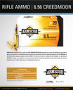 Armscor FAC65CIN USA 6.5Creedmoor 123gr Hollow Point Boat Tail 20 Per Box/10 Case Centerfire, Rifle Ammunition