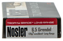 Nosler 60146 Trophy Grade Long-Range 6.5Grendel 129gr Nosler Spitzer AccuBond Long Range 20 Per Box/10 Case Centerfire, Rifle Ammunition
