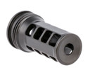 Huxwrx 1574 QD 762 Muzzle Brake Black with 5/8 in-24 tpi Threads, 2.30 in OAL & 1.20 in Diameter for 30 Cal AR-Platform
