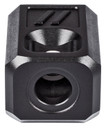 ZEV COMPPROV2B Pro V2 Compensator Black Hardcoat Anodized Aluminumt 1/2 in-28 tpi Threadst 9mm Luger Compatible w/Glock 19