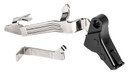 ZEV FFTPROBAR5GBB Pro Trigger BAR Kit Black Hardcoat Anodized Flat Triggert Compatible w/Gen5 Glock 17/19/19X/26/34