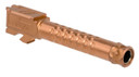 ZEV BBL19OPTTHBRZ Optimized Match Grade 9mm Luger, Compatible w/ Glock 19 Gen1-4, 4.02 in Bronze DLC 416R Stainless Steel Dimpled/Threaded Barrel