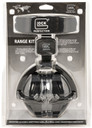 Glock AP60220 Range Kit 25 dB Over the Head Black Ear Cups with Black Headband Muffs, Clear Lens with Clear Frame Glasses & 32 dB Foam Ear Plugs for Adults