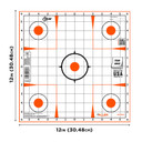 EZ-Aim 15333100 Sight-In Grid Self-Adhesive 12 in x 12 in Orange/White 100 Per Pack Paper Targets