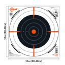 EZ-Aim 15334100 Shooting Bullseye Hanging 12 in x 12 in Black/White 100 Per Pack Paper Targets