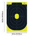 EZ-Aim 1537230 Splash Reactive IPSC Silhouette Hanging 12.50 in W X 18.25 in H Chartreuse/Black 30 Per Pkg Paper Targets