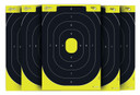 EZ-Aim 1537230 Splash Reactive IPSC Silhouette Hanging 12.50 in W X 18.25 in H Chartreuse/Black 30 Per Pkg Paper Targets