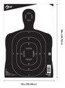 EZ-Aim 15447 Silhouette Hanging 12 in x 18 in Black/White 25 Per Pack Paper Targets