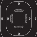 EZ-Aim 15447 Silhouette Hanging 12 in x 18 in Black/White 25 Per Pack Paper Targets