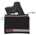 Allen 3626, Pistol Pouch Black Polyester w/Lockable Zippers, ID Label & Fleece Lining Holds Compact Size, Handgun 5 in L x 7 in W Interior Dimensions