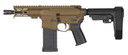 CMMG 54ABCC7MB Banshee MK4 5.7x28mm 5" 40+1 Midnight Bronze Cerakote Rec Black Nitride Barrel Synthetic CMMG 6 Position RipBrace Black Polymer Grip Right Hand