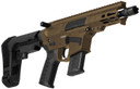 CMMG PE57ABCADMB Banshee MK57 5.7x28mm 5" 20+1, Midnight Bronze Rec/EML7 M-Lok Handgaurd, Buffer Tube Brace, Black OEM Zeroed Accessories & Pistol Grip