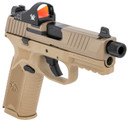 FN 66100847 509T w/Optic Sports South Exclusive 9mm Luger 10+1, 4.50 in Black Steel Threaded Barrel, FDE Optic Cut/Serrated Stainless Steel Slide, FDE Polymer Frame w/Picatinny, Vortex Viper Red Dot, Pistol