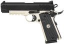 EAA GIRSAN 390072 MC1911 Commander Carry Frame 45 ACP 8+1, 4.40 in Black Steel Barrel, Blued Serrated Slide, Matte Gray Steel Frame w/Beavertail & Picatinny Rail, Laminate Grip, Pistol