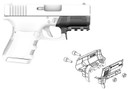 Recover Tactical GR2601 Rail Adapter for Glock 26 and 27 Black