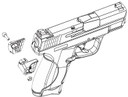 Recover Tactical SCH901 Upper Charging Handle Black Polymer S&W Shield Mod 1 & 2 9,40