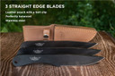 Uzi Accessories UZKTRW004 Throwing Knives IV Three, 8.25 in Plain Black Stainless Steel
