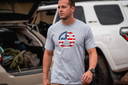 Magpul MAG1281030S Independence Icon Athletic Gray Heather Cotton/Polyester Short Sleeve Small Graphic T Shirt