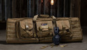 GPS Bags DRC36FDE Double 36 in FDE 600D Polyester w/ 2 Padded, Pistol Sleeves MOLLE Webbing & Lockable Zippers Rifle Case