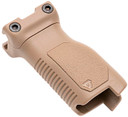 Strike Industries ARCMAGRAILLFDE Angled Vertical Grip Long FDE Polymer with Cable Management Storage for Picatinny Rail