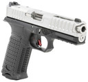 Bul Armory AXEFSTOMASLV9US Axe Tomahawk Sports South Exclusive Full Size 9mm Luger 17+1 4.49 in Stainless Steel Fluted Barrel, Silver Lightening Cut & Optic Cut/Serrated Stainless Steel Slide, Pistol