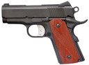 Global Defense GDTIBK453 Titan 45 ACP 7+1 3.13in Barrel, Overall Matte Black Finish, Serrated Steel Slide, Checkered Wood Grip, Manual Safety